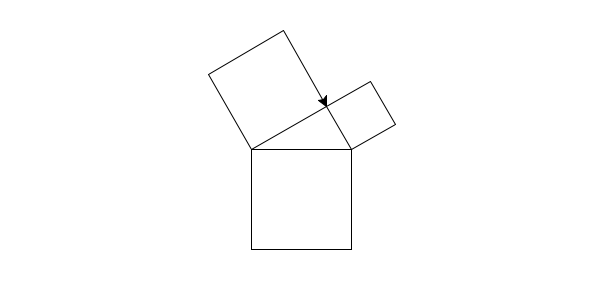 Der von einer Schildkröte illustrierte Satz des Pythagoras